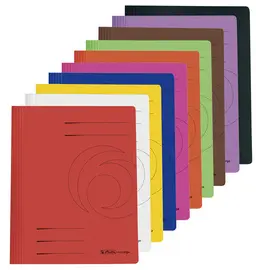 herlitz Chemise à lamelle easyorga, A4, carte lustrée, brun