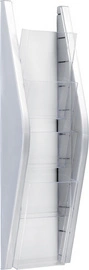 helit Porte-brochures mural "the arc", 1/3 A4, argent