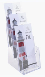 EXACOMPTA Distributeur de prospectus, DL portrait, cristal