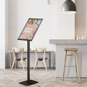 EUROPEL Porte-affiche avec cadre à clipser Premium, A4, noir