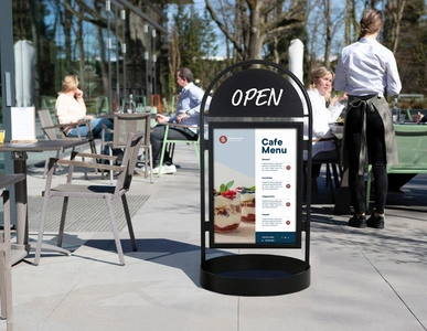 EUROPEL Panneau trottoir CITY SIGN, 1.300 x 670 x 670 mm