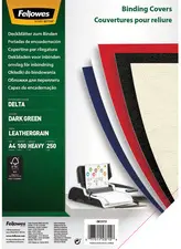 Fellowes Couverture Delta, grain cuir, A3, noir
