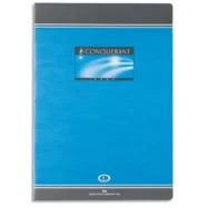 CONQUERANT C7 Cahier reliure piqûre 17x22 cm 96 pages 70g grands carreaux Séyès. Couverture carte