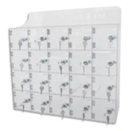 VISO Bloc de 20 casiers Transparent en acrylique, à serrure, 20 clefs différentes, Dim L53 x H53 x P18 cm