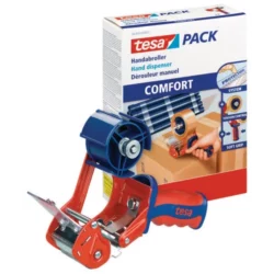 TESA Dévidoir Comfort en métal manuel réglable pour rubans adhésifs - Dimensions : L6 x H22 x P22 cm – Image 2