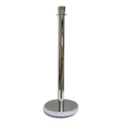 VISO Poteau guide fil à corde - Base 32, hauteur 98 et diamètre du tube 5 cm coloris chromé – Image 2