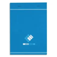 HAMELIN Bloc bureau 001 format 14,8 x 21 cm (A5) 200 pages quadrillées 5x5 60g. Agrafé en-tête