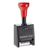 REINER Folioteur 6 chiffres police Bâton - REBK6 cage plastique. Encrage auto. Hauteur caractères 4,5mm