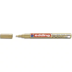 EDDING Marqueur peinture encre permanente laquée or pour toutes surfaces pointe fine