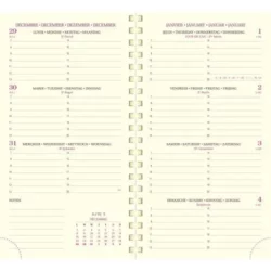EXACOMPTA Semainier poche Eurotime 16S spiralé 1sem/2pages+ répertoire, 16x8,5cm couverture PVC assortie – Image 5