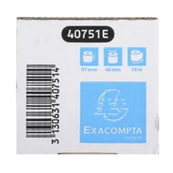 EXACOMPTA Bobine carte bancaire 57x40x12mm, 18 mètres, papier thermique 1 pli sans Bisphénol A 55g FSC – Image 4
