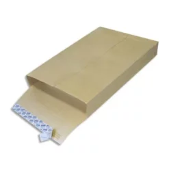 GPV Boîte de 250 pochettes kraft armé brun avec 3 soufflets format 24-260x330mm