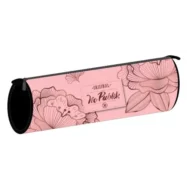 OXFORD Fourre-tout rond NO PUBLIK FLOWER COPPER en matière TPU. 22x7x7 cm Décor sérigraphié, coloris Rose
