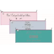 OXFORD Fourre-Tout Rond Icone Fantaisie PU Mat. 22x7x7 cm. Décor sérigraphié, coloris assortis.