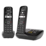 GIGASET Téléphone sans fil AS690A avec répondeur Duo Noir AS690ADuoNoir