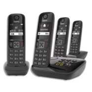GIGASET Téléphone sans fil AS690A avec répondeur Quattro Noir AS690AQuattroNoir