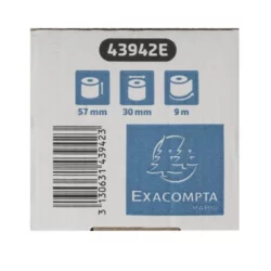 EXACOMPTA Bobine carte bancaire SAFECONTACT 57x30x12mm, L 9M, papier thermique 55g 1 pli.Durée mini 35ans – Image 5