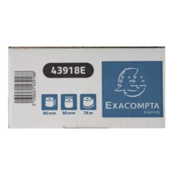 EXACOMPTA Bobine caisse SAFECONTACT 80x80x12mm, L 76M, papier thermique 55g 1 pli. Durée mini 35 ans – Image 5