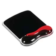 KENSINGTON Tapis de souris Duo Gel, avec repose-poignet, rouge/gris, 62402