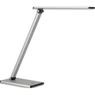 UNILUX Lampe TERRA, 4 niv couleur 3W, 40 000h, 3500K. Dim: Tête 30x5cm, H40cm, socle: 18x12cm. Gris métal