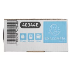 EXACOMPTA Bobine carte bancaire 57 x 50 x 12mm, 28 mètres, papier thermique 1 pli 55g – Image 4