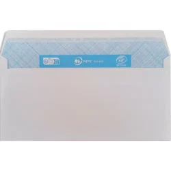 PERGAMY Boîte de 500 enveloppes Blanches sans fenêtre 80g DL 110x220 mm auto-adhésives