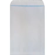 PERGAMY Boîte de 250 pochettes velin Blanc 90g C4 229x324 mm auto-adhésives